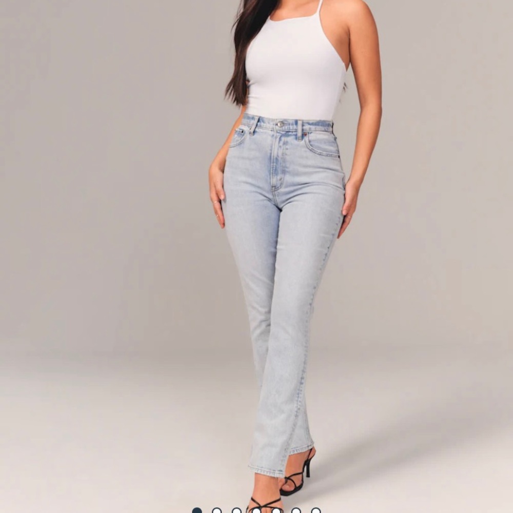 Abercrombie & Fitch Ultra High Rise slim straight leg jeans